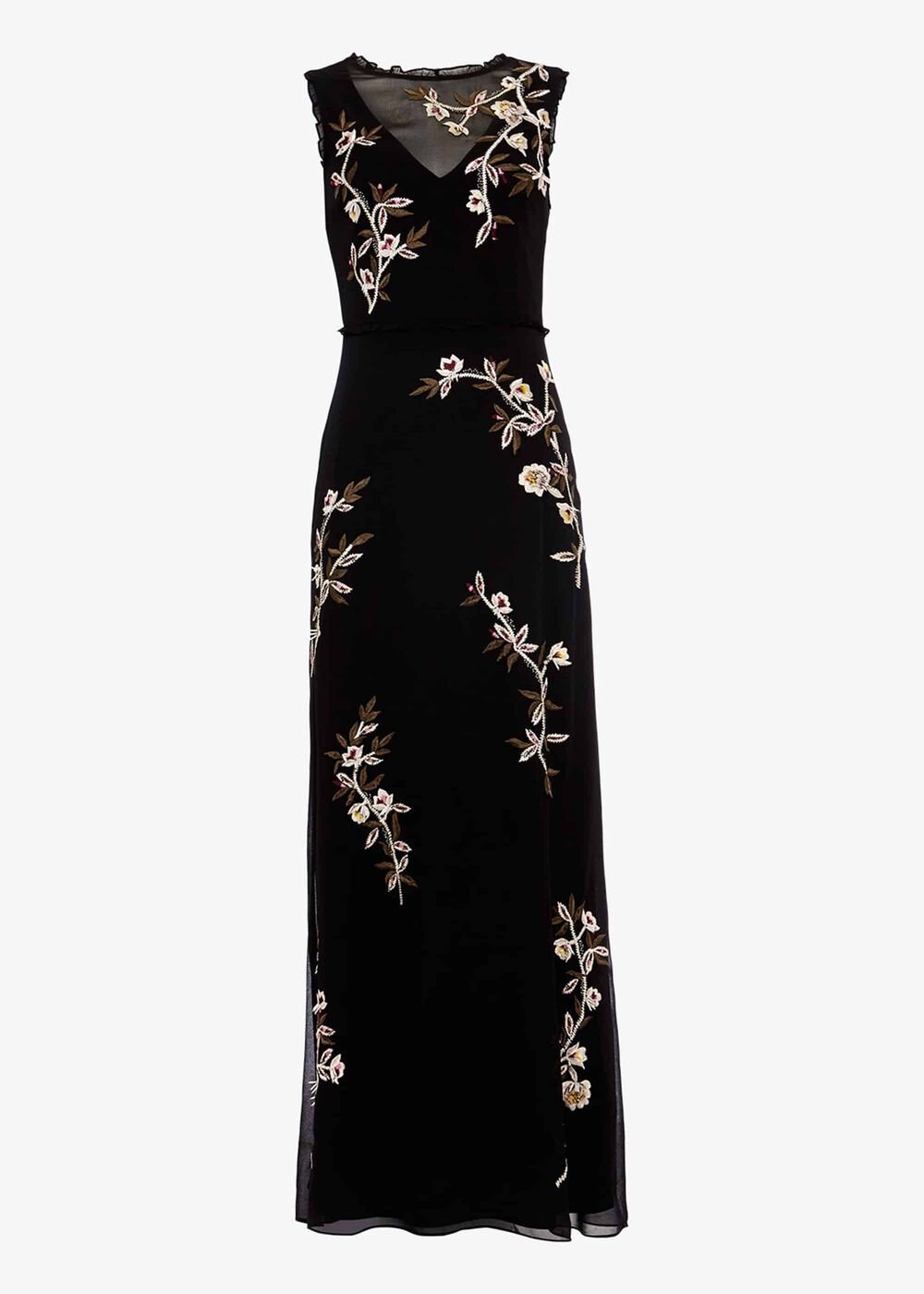 Abigail Floral Maxi Dress Black