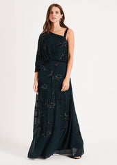 Shirley Embellished Maxi Dress Ever Green