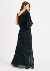 Shirley Embellished Maxi Dress Ever Green