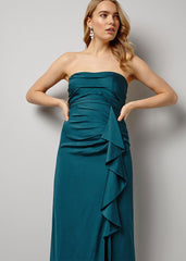 Nina Frill Maxi Dress Teal