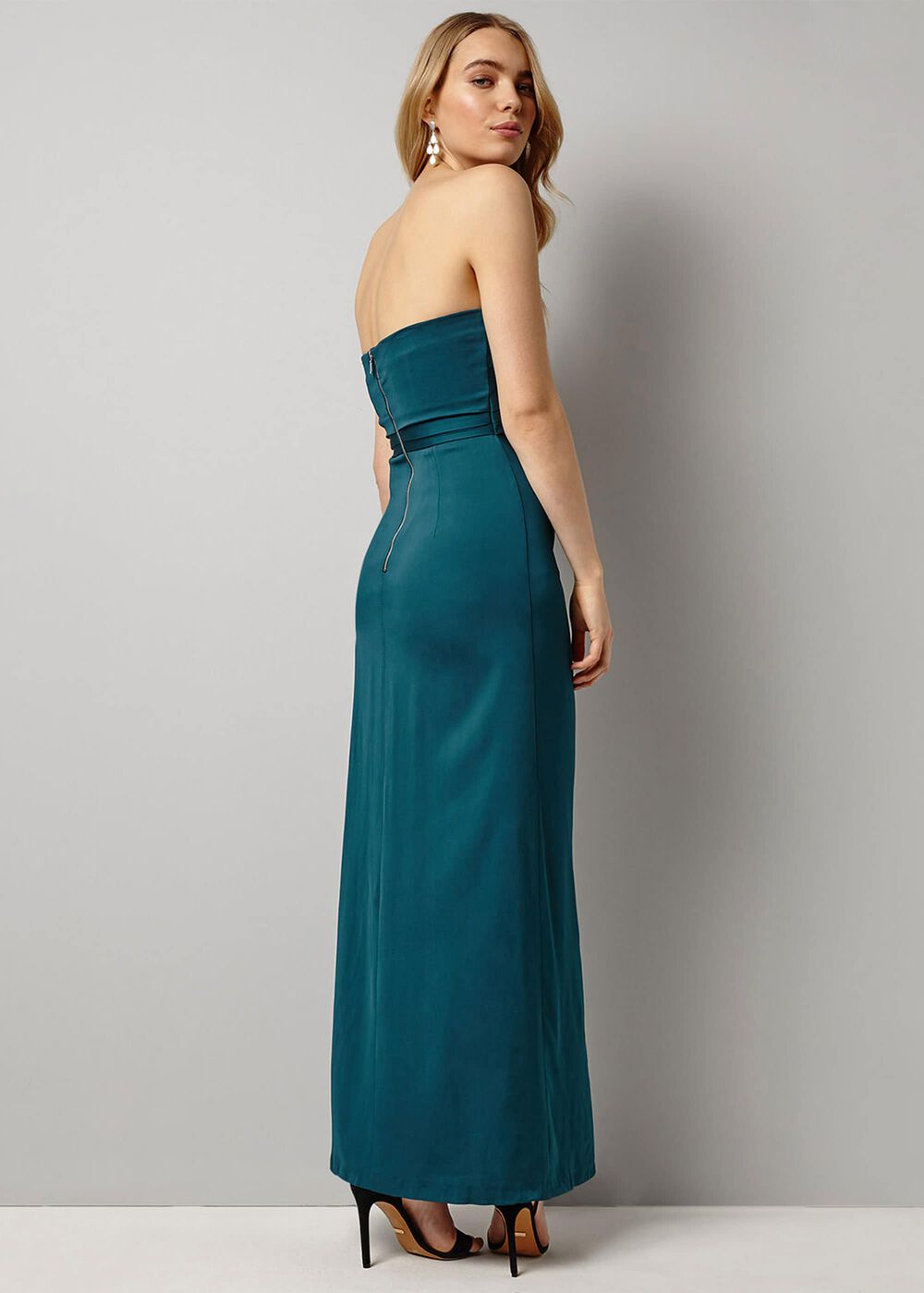 Nina Frill Maxi Dress Teal