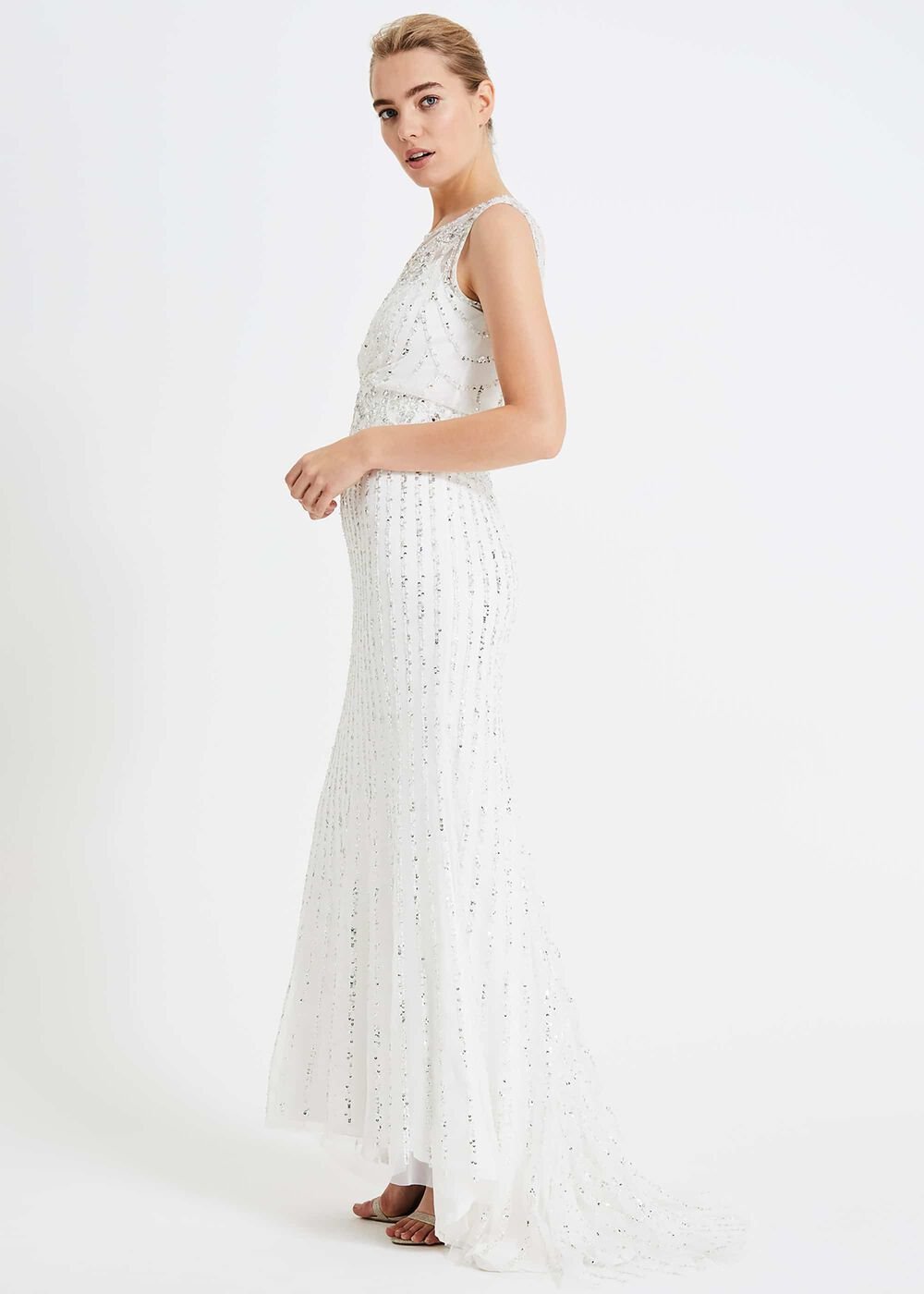 Milly Beaded Wedding Dress Snow