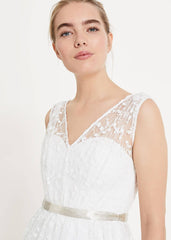 Amalia Embroidered Wedding Dress Ivory