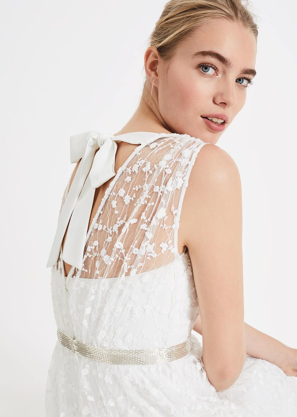 Amalia Embroidered Wedding Dress Ivory