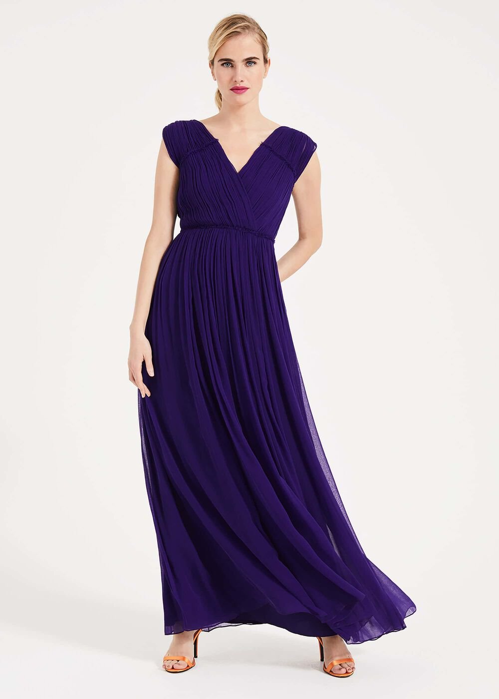 Marion Crinkle Maxi Dress Violet