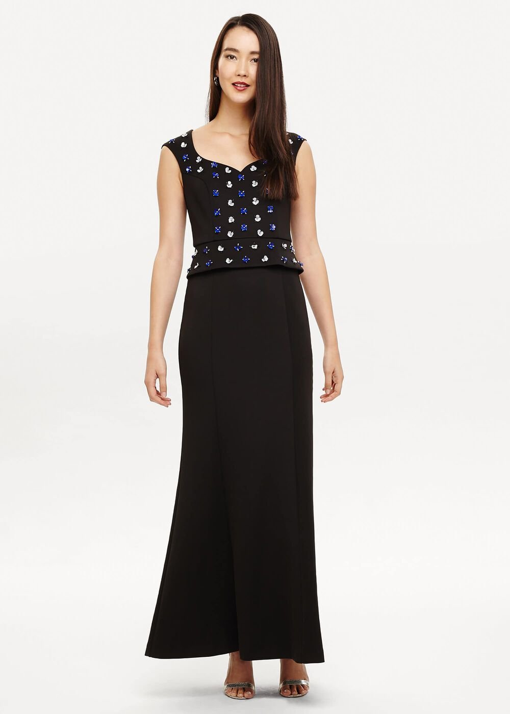 Louise Embellished Maxi Dress Black