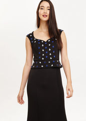 Louise Embellished Maxi Dress Black