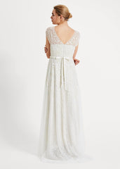 Mylee Embellished Wedding Dress Antique Cream