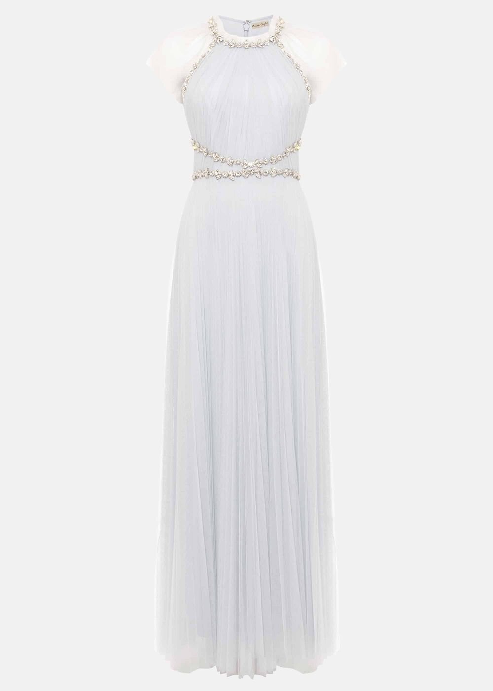 Gerona Pleated Tulle Dress Ice Blue