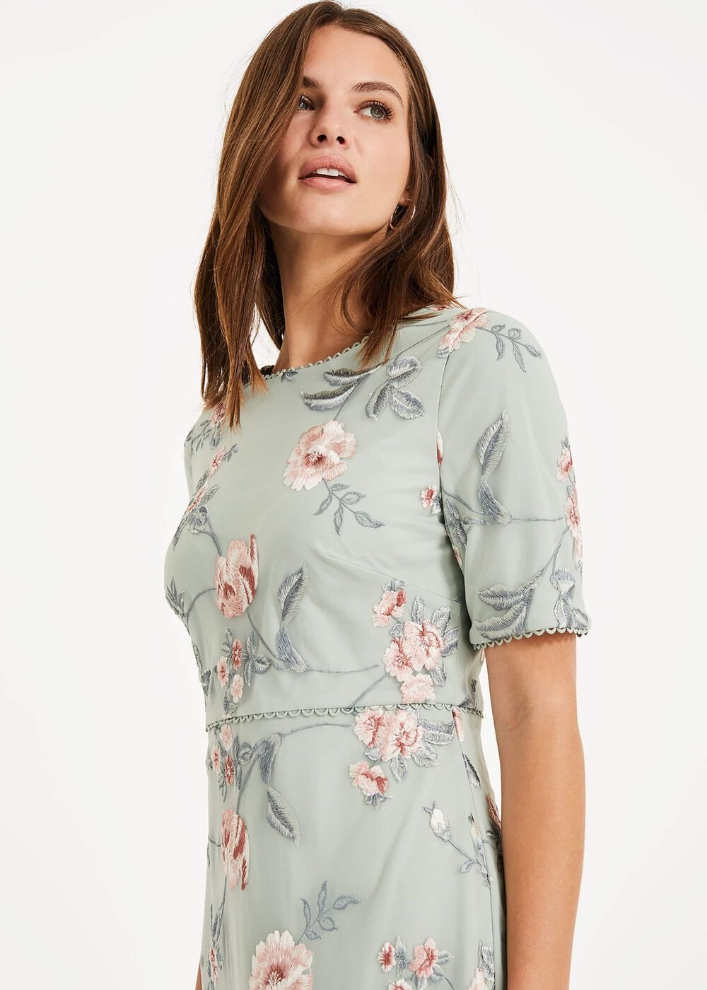 Alissa Embroidered Dress Peppermint