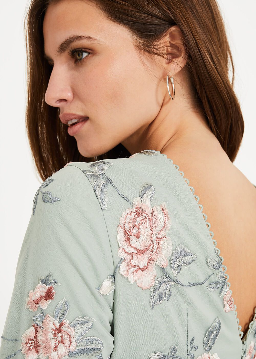 Alissa Embroidered Dress Peppermint