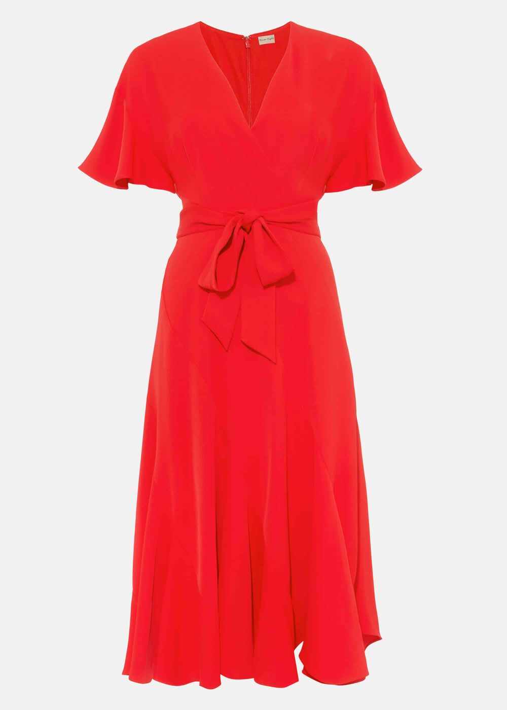 Elena Panelled Dress Fiery Red