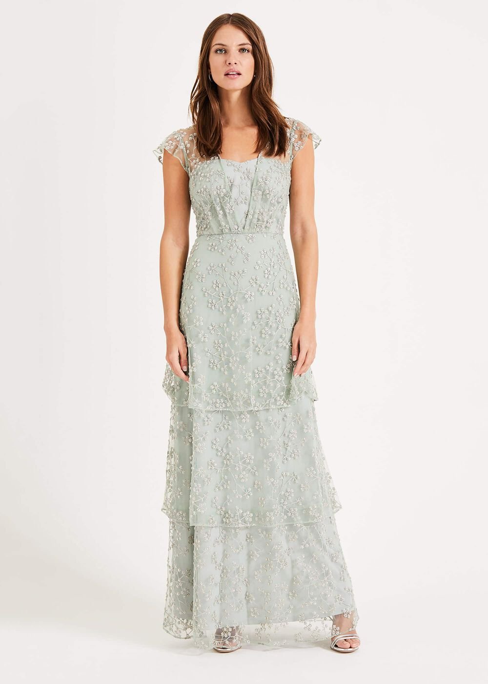 Rai Beaded Maxi Dress Mint