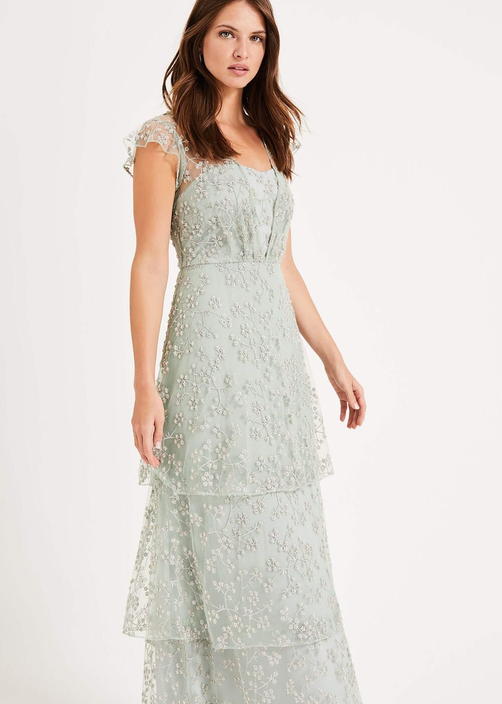 Rai Beaded Maxi Dress Mint