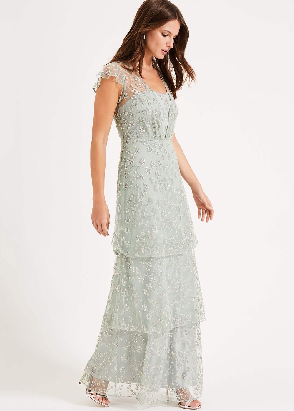 Rai Beaded Maxi Dress Mint