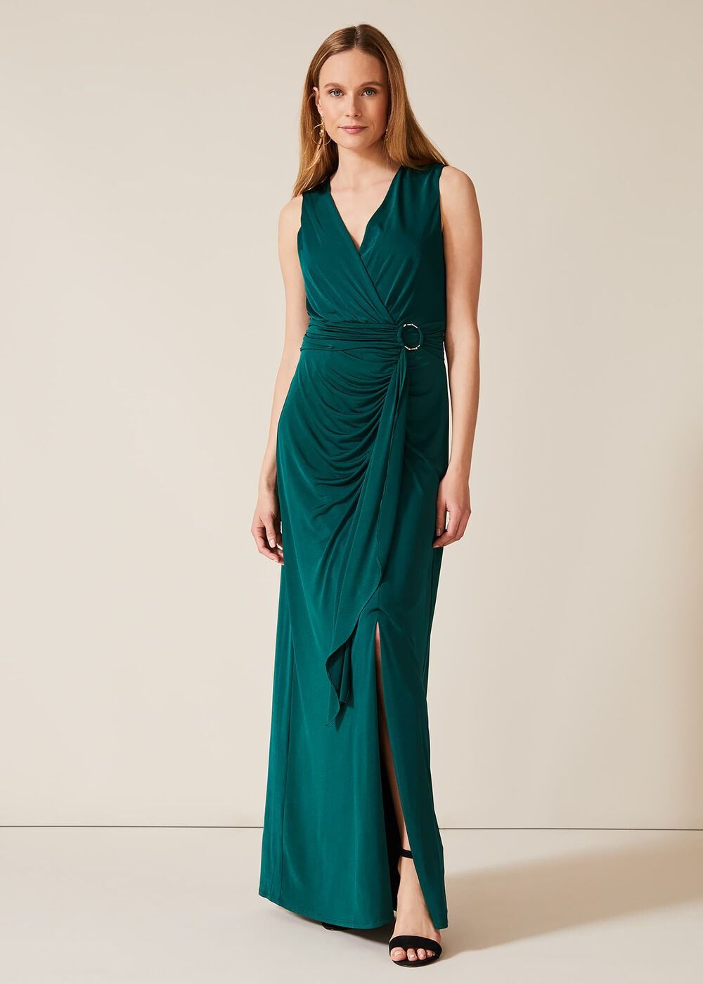 Caylee Drape Maxi Dress Pine