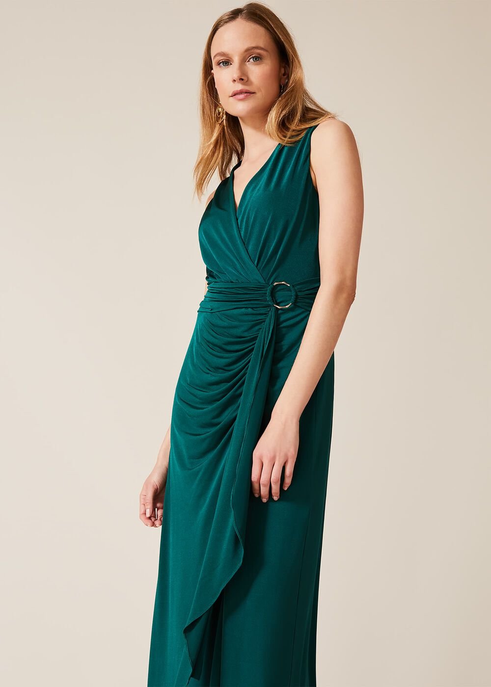 Caylee Drape Maxi Dress Pine
