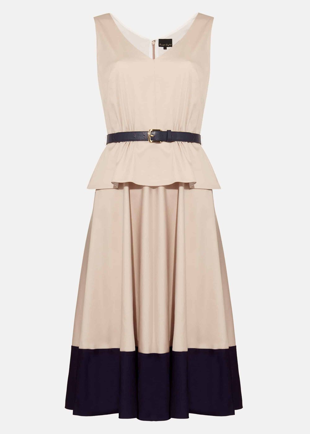 Valentine Peplum Dress Mink/Twilight