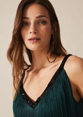 Tina Tassel Dress Black/Forest