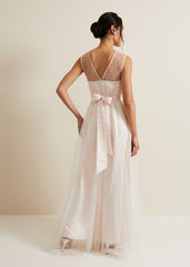 Genova Beaded Wedding Dress Old Rose