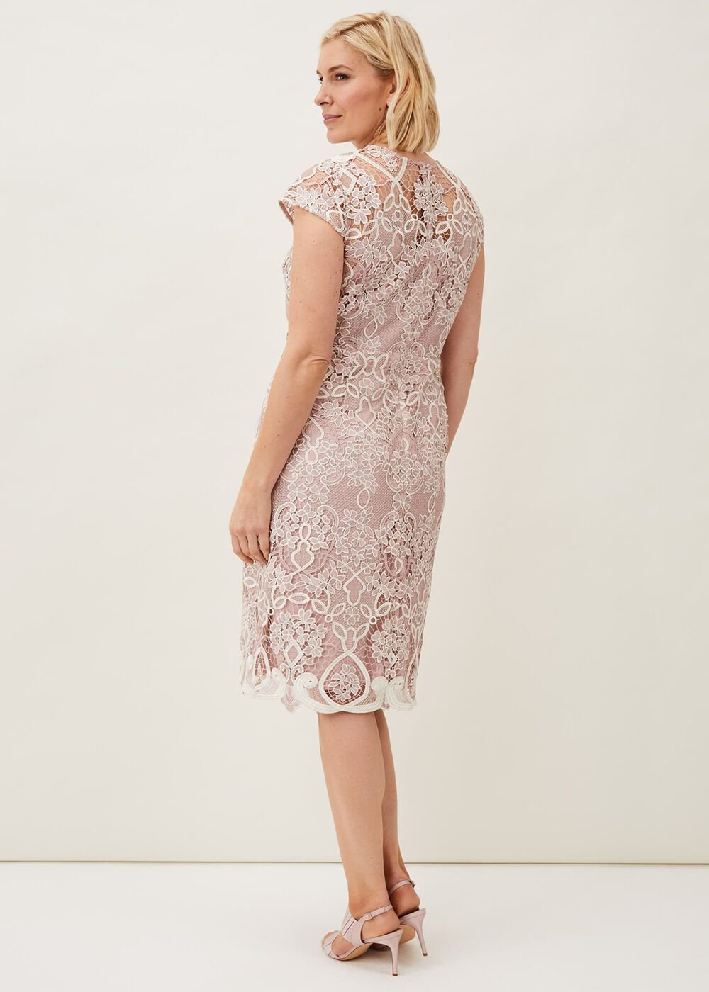 Frances Lace Fitted Dress Petal