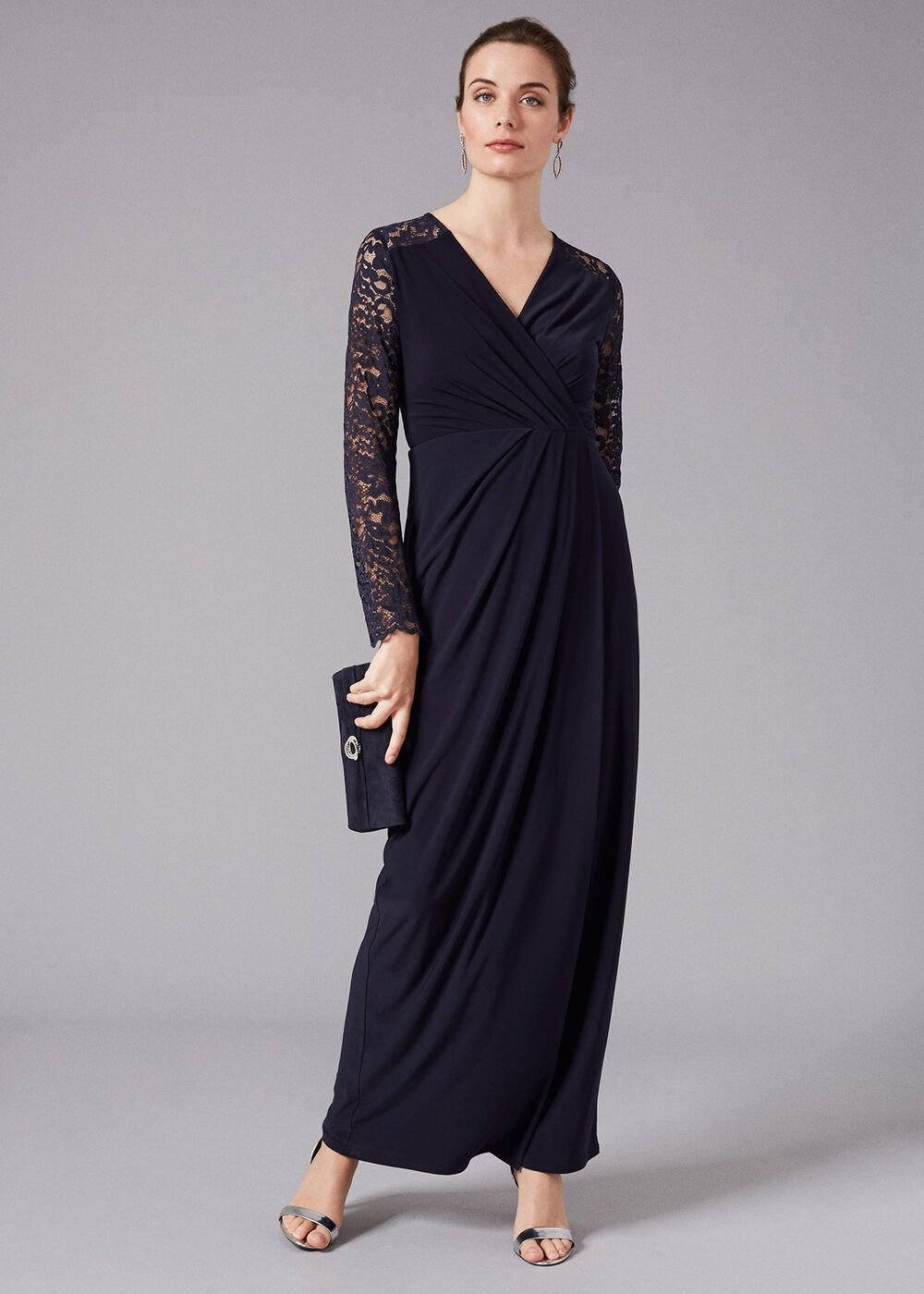 Elanor Lace Maxi Dress Navy