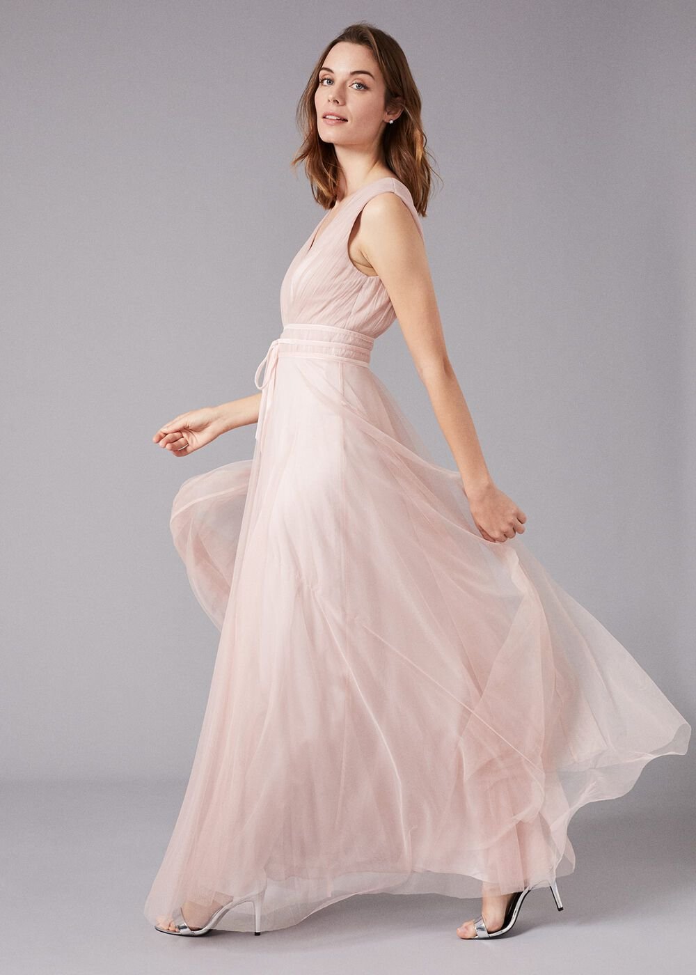Bronwyn Tulle Maxi Dress Cameo Pink