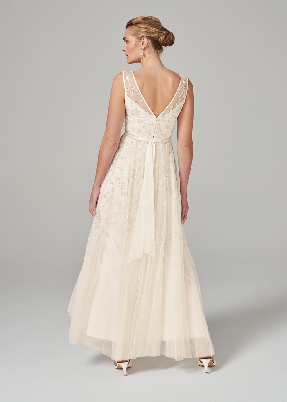 Millicent Beaded Wedding Dress Antique Cream