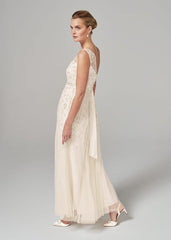 Millicent Beaded Wedding Dress Antique Cream