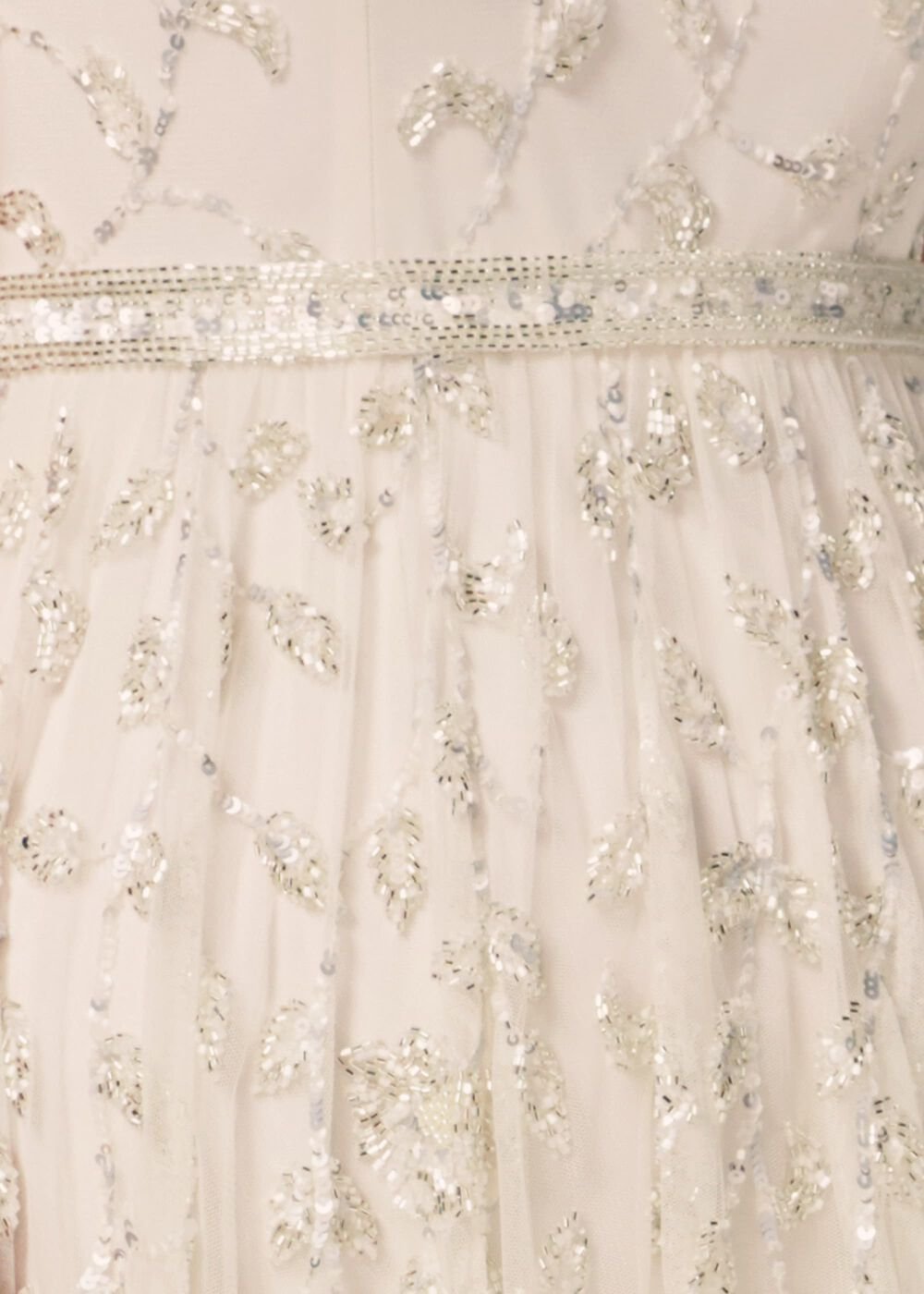 Millicent Beaded Wedding Dress Antique Cream