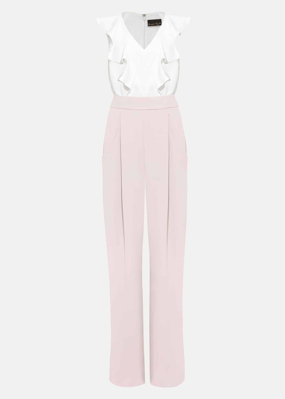 Linda Frill Jumpsuit Ivory/ Antique Rose