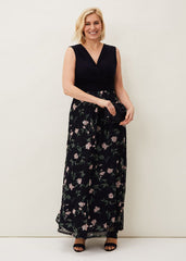 Leigh-Ann Floral Maxi Dress Navy/Multi