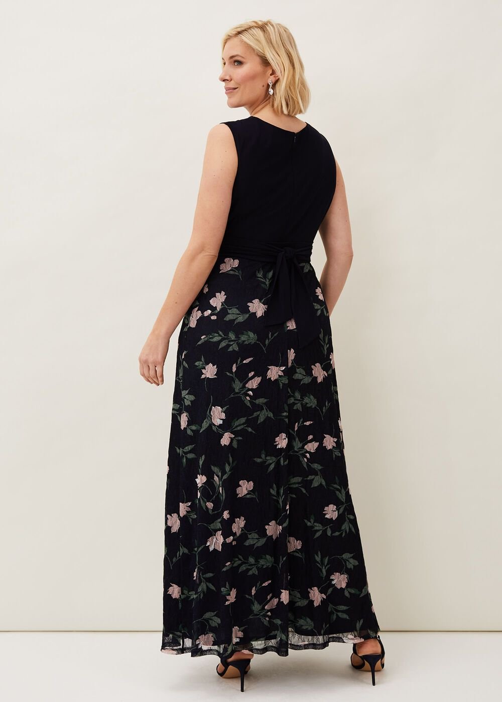 Leigh-Ann Floral Maxi Dress Navy/Multi