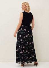 Leigh-Ann Floral Maxi Dress Navy/Multi