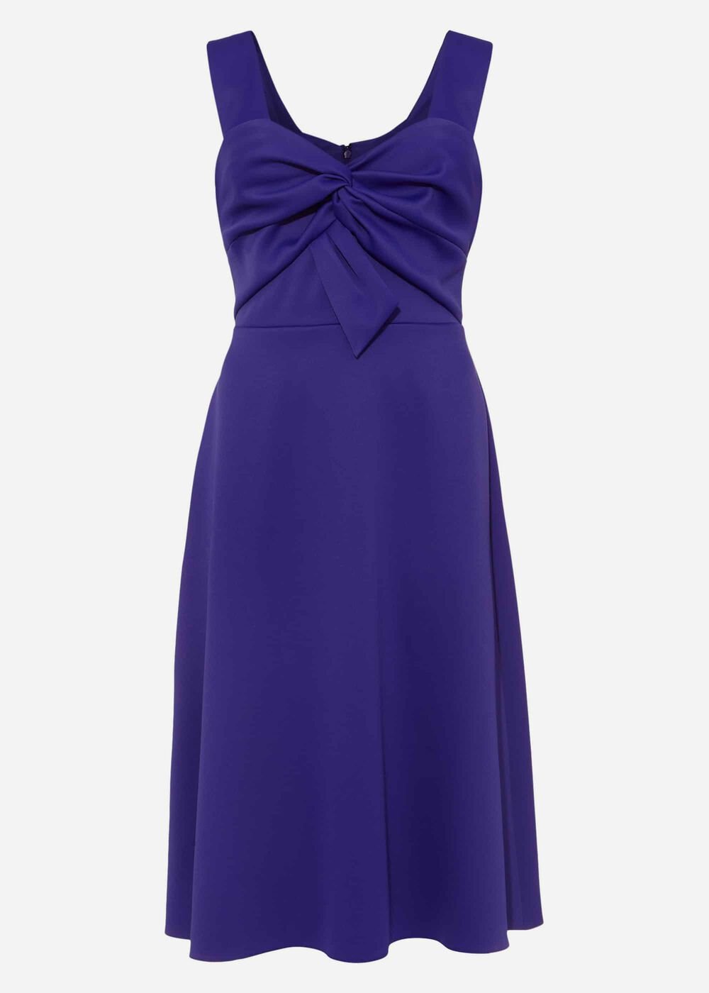 Jadine Bow Fit & Flare Dress Electric Blue