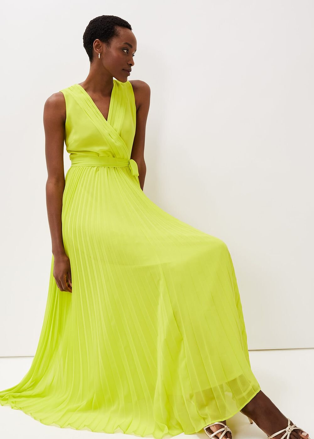Molly Chiffon Maxi Dress Lime