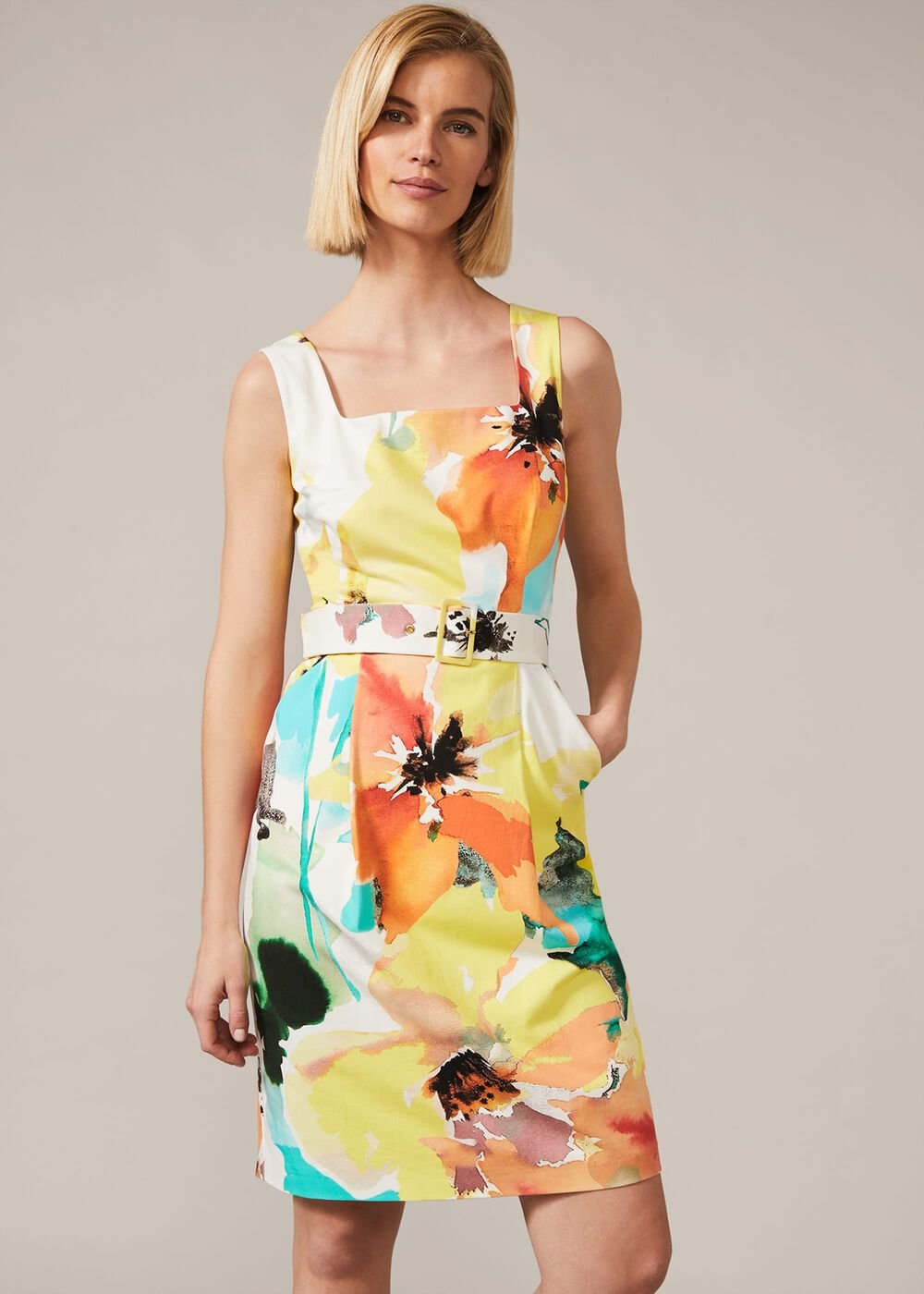 Melita Floral Dress Ivory Multi