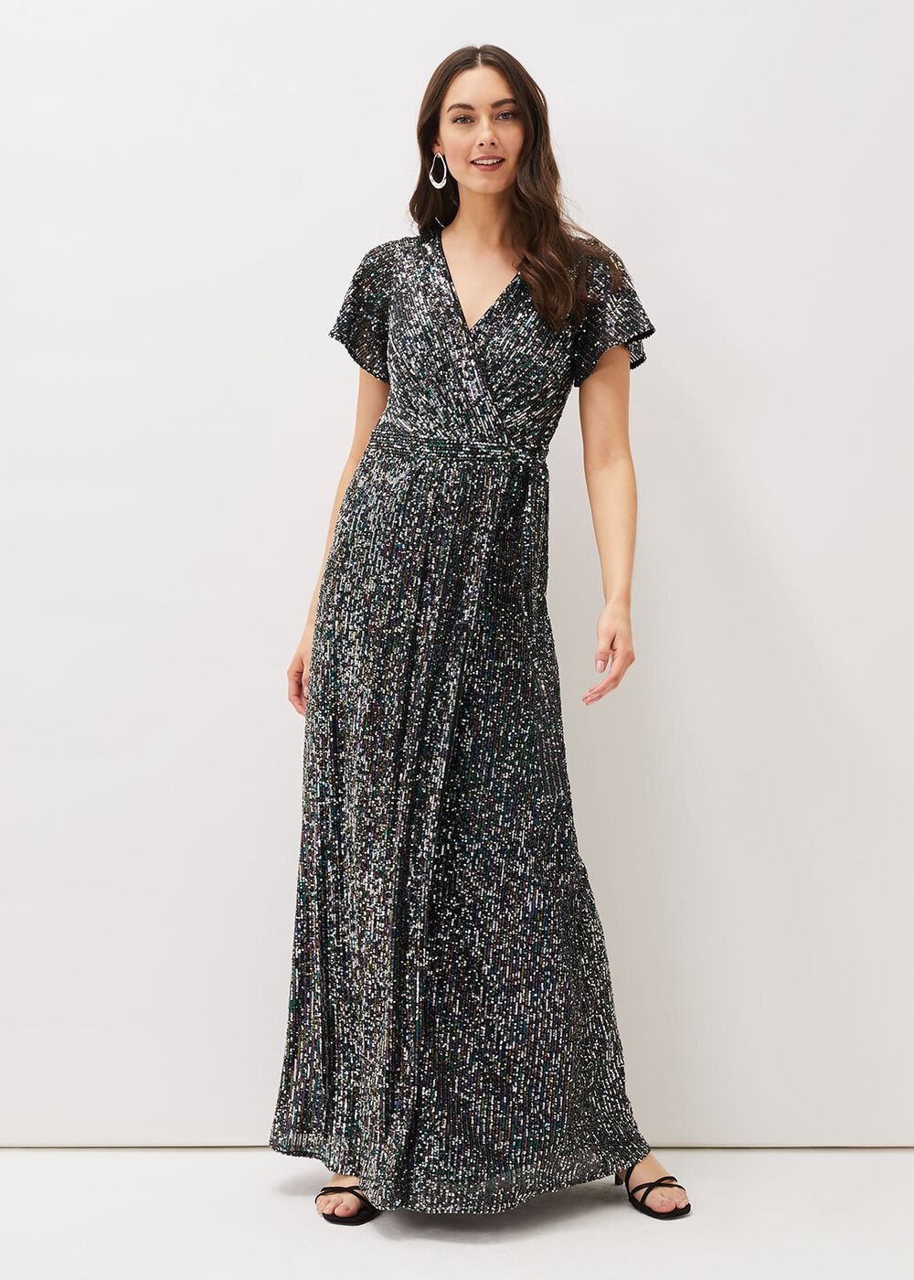 Amily Sequin Maxi Dress Malachite/Multi