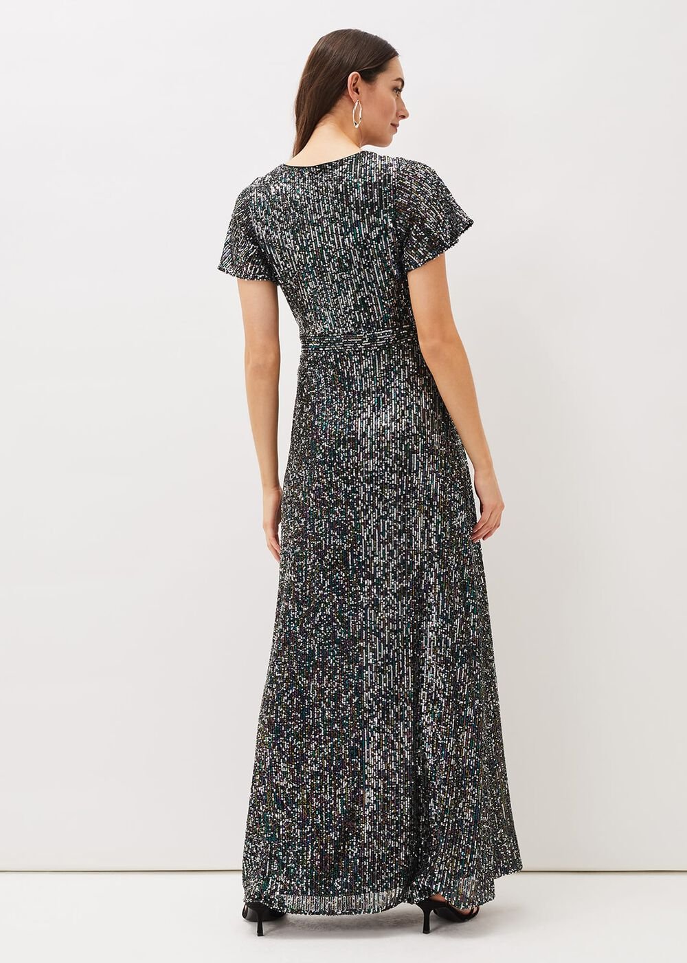 Amily Sequin Maxi Dress Malachite/Multi