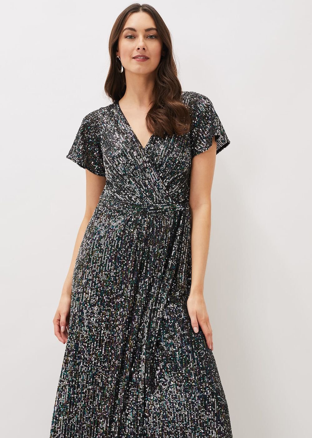 Amily Sequin Maxi Dress Malachite/Multi