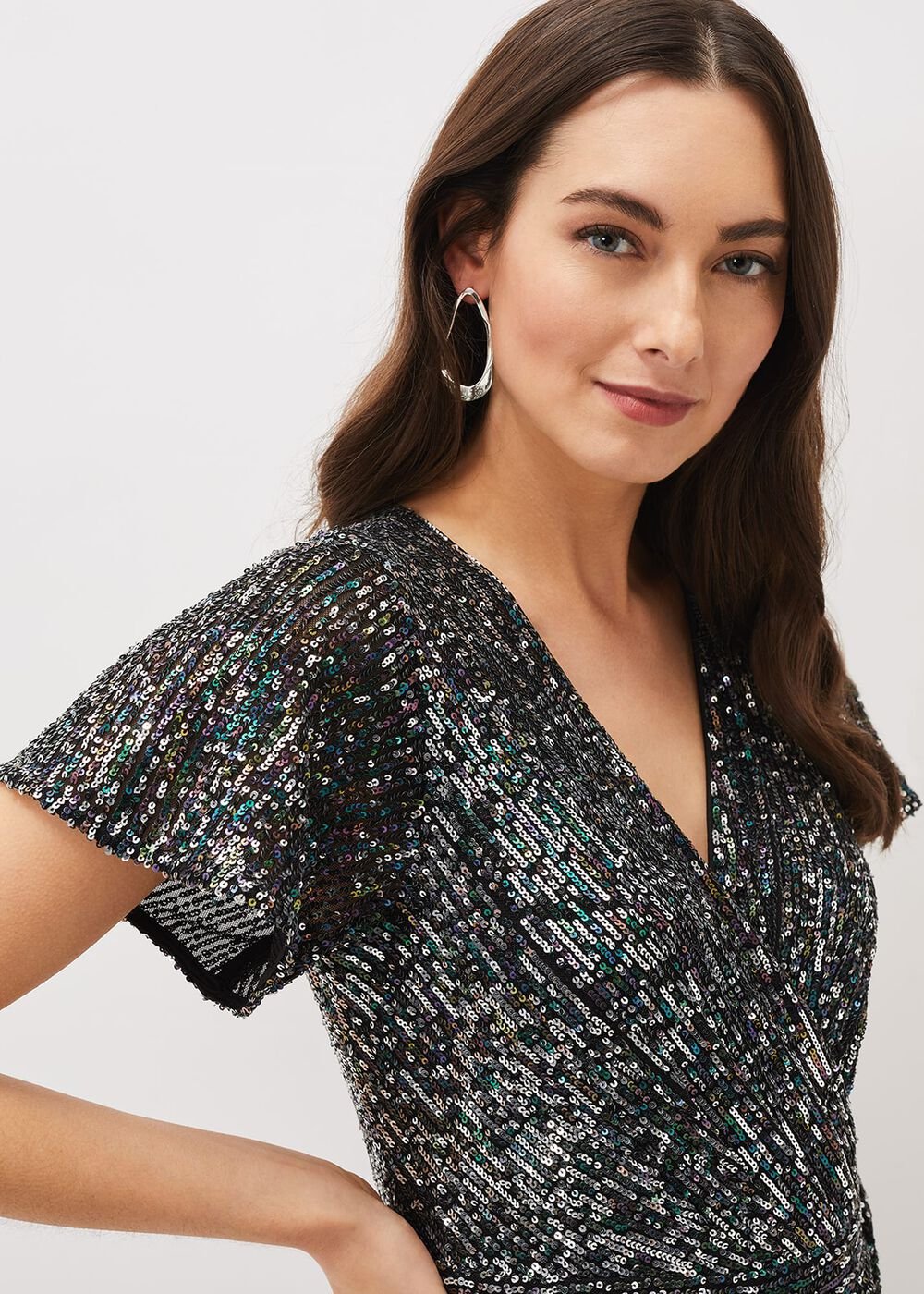 Amily Sequin Maxi Dress Malachite/Multi