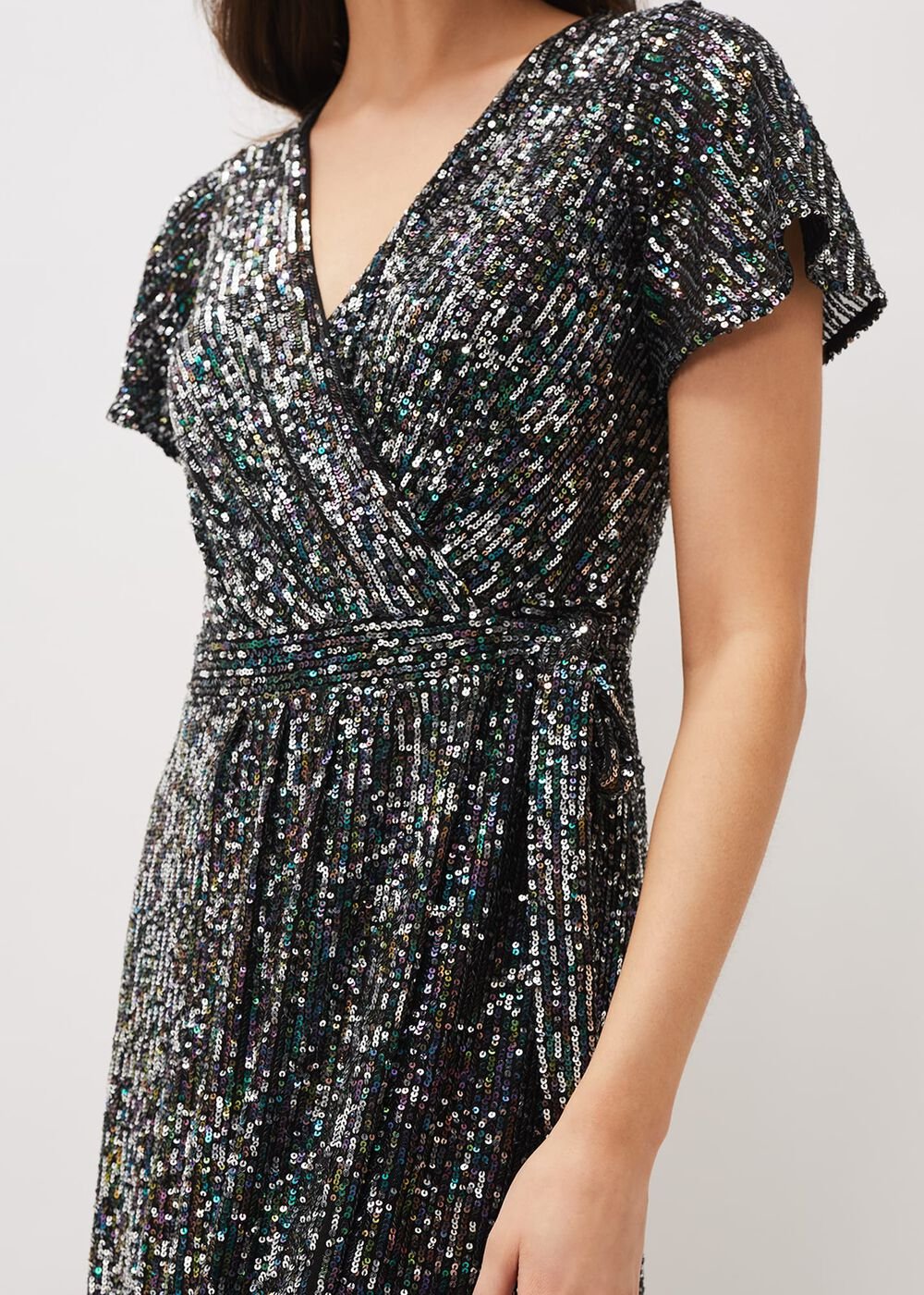 Amily Sequin Maxi Dress Malachite/Multi