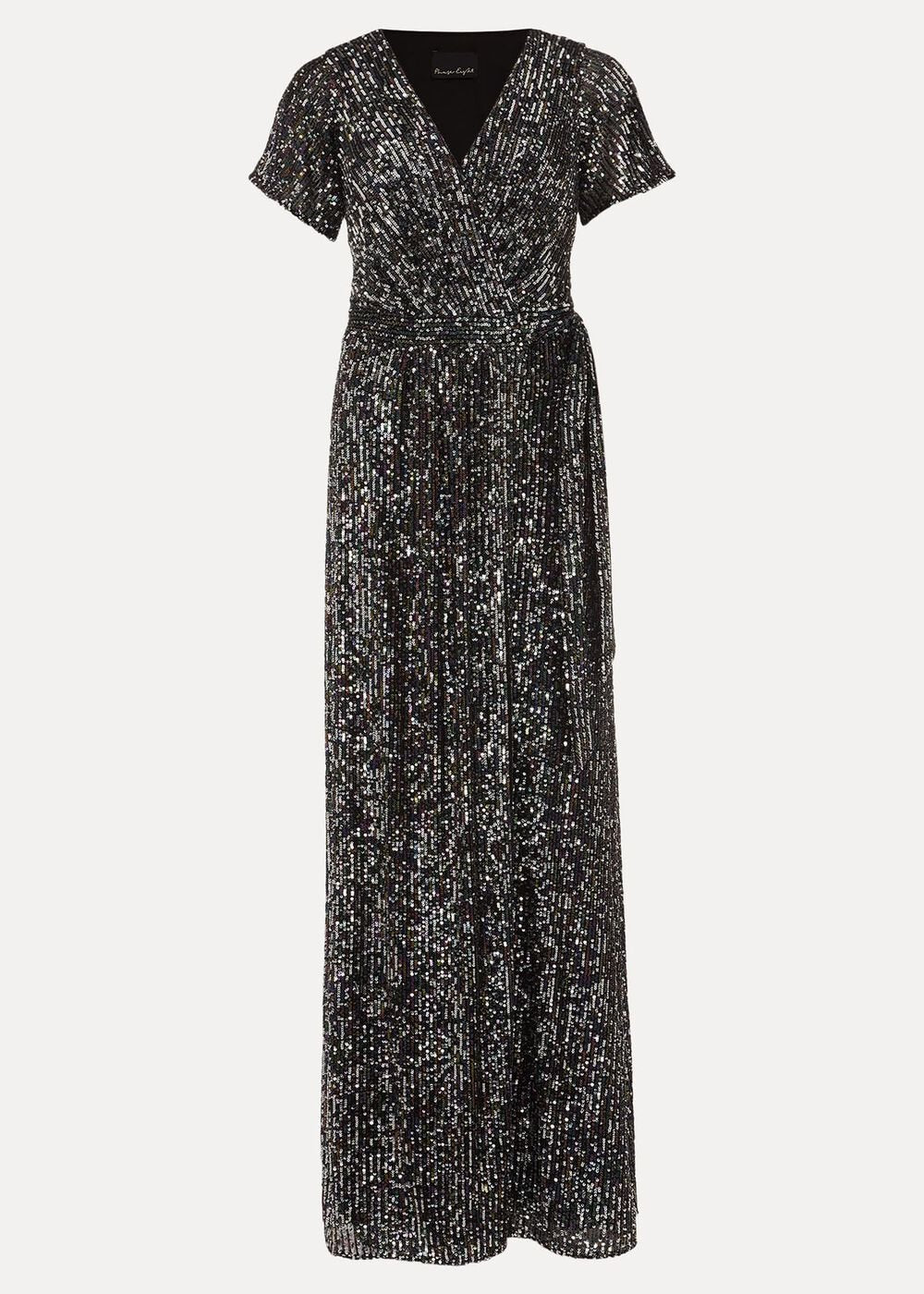 Amily Sequin Maxi Dress Malachite/Multi