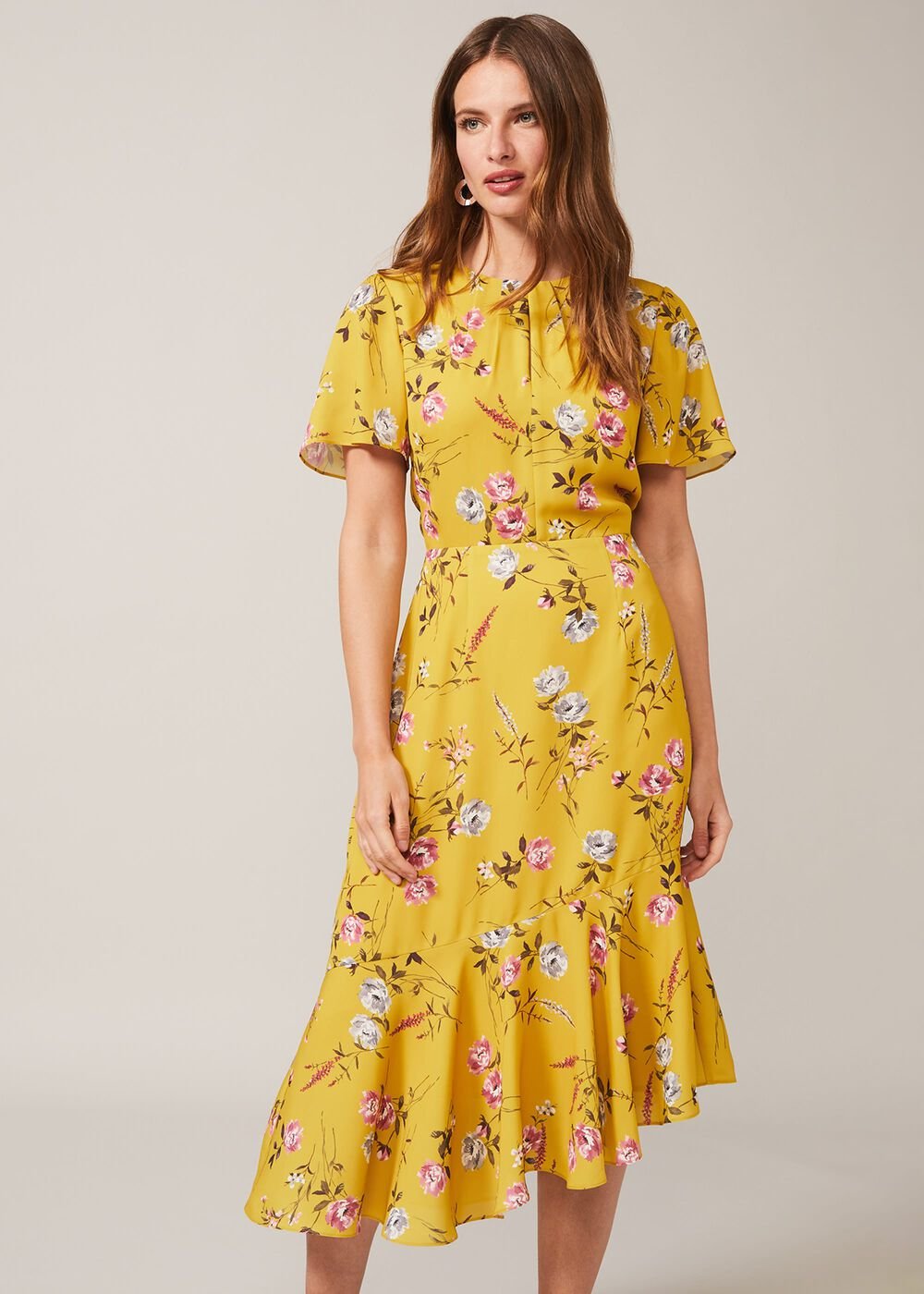 Cecily Print Dress Citrine