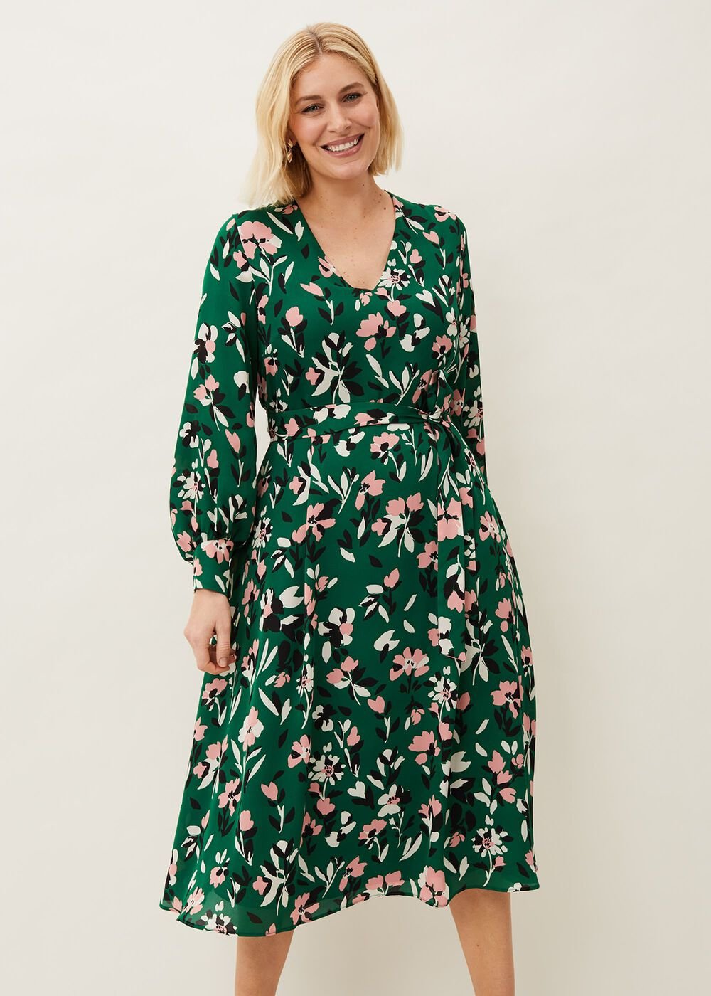Emmy Floral Dress Jade/Multi
