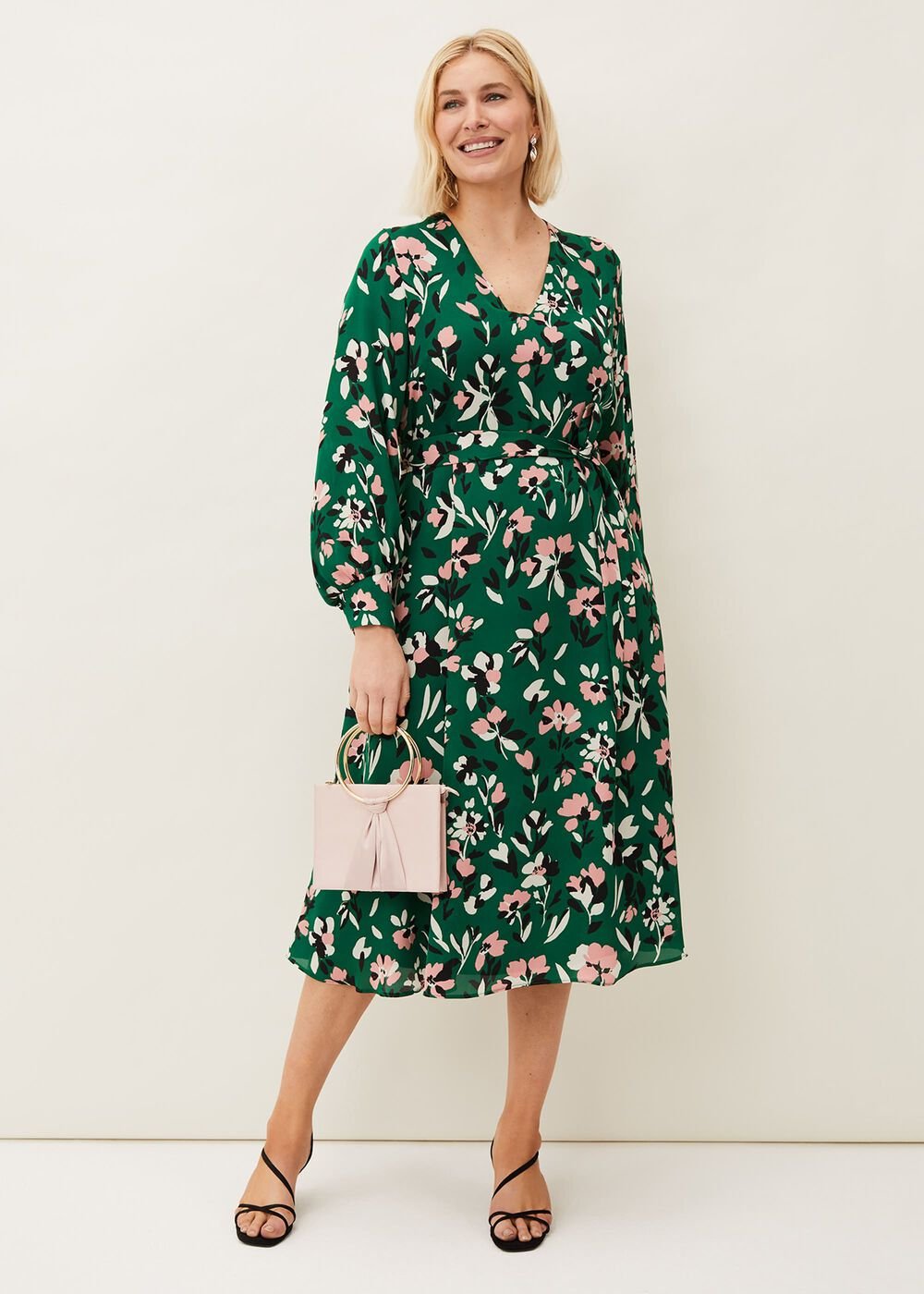 Emmy Floral Dress Jade/Multi