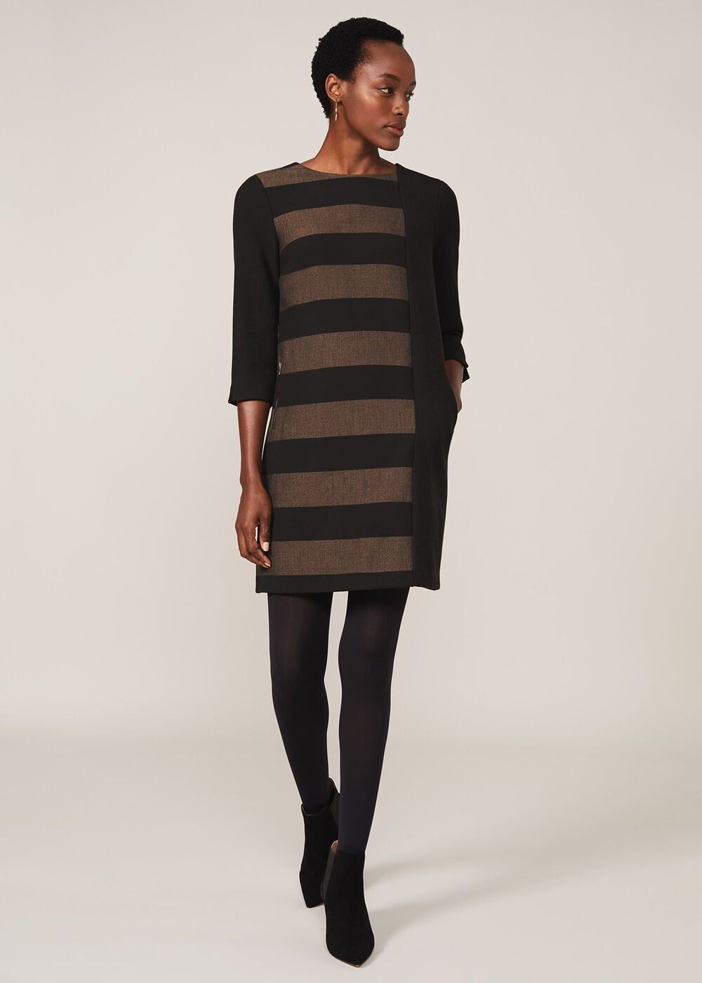 Sophie Sapphire Dress Black/Camel