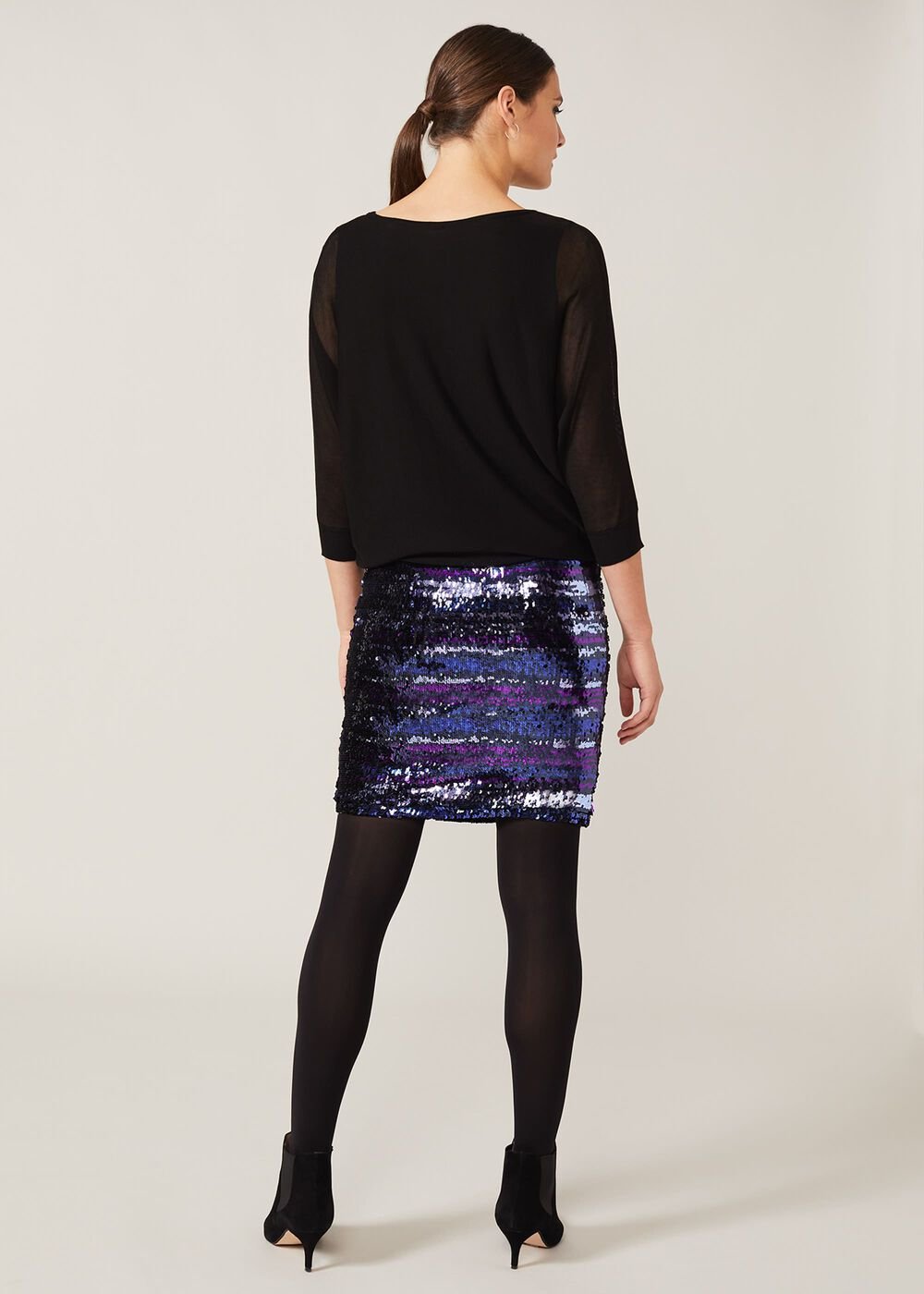 Geonna Sequin Knitted Dress Cobalt