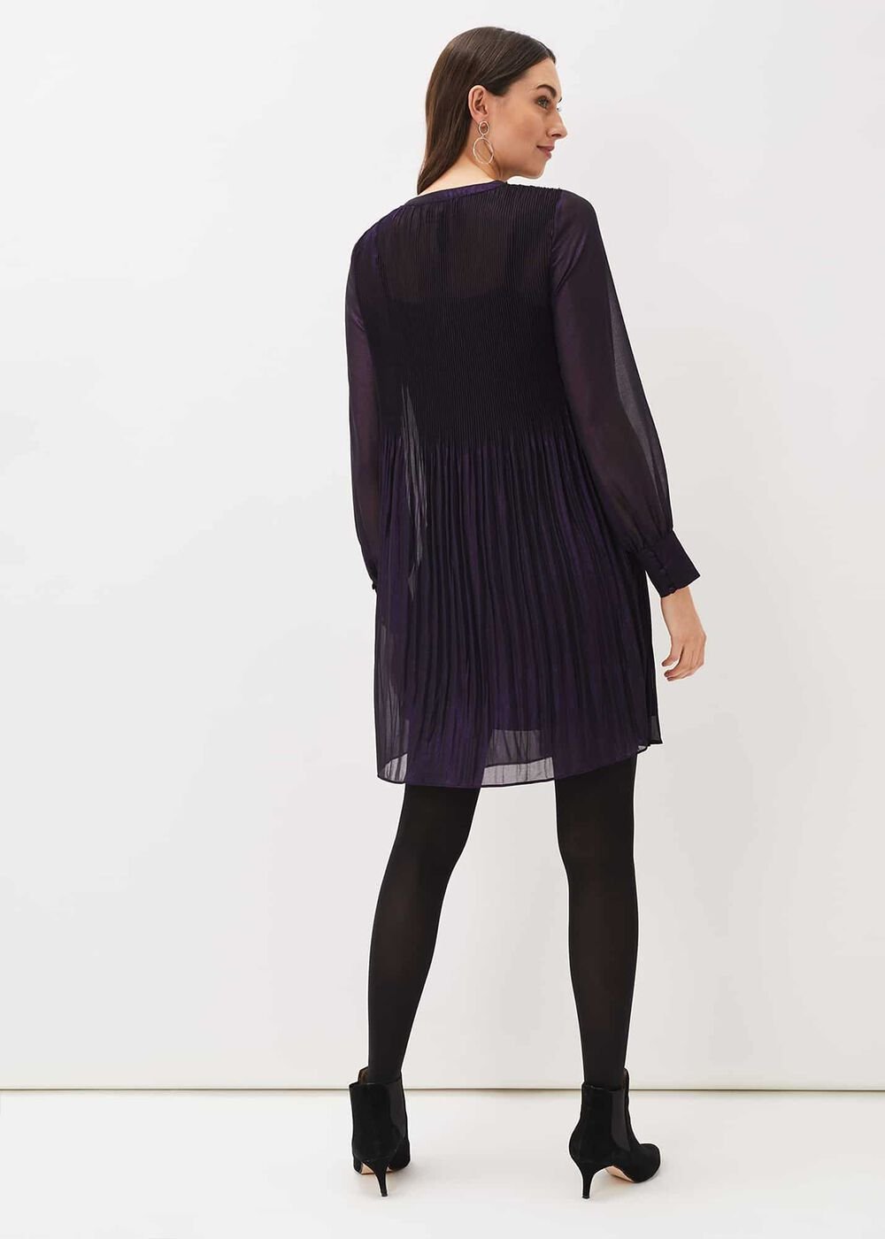 Lyra Metallic Dress Purple