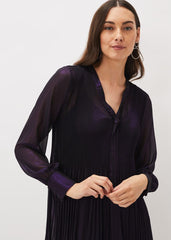 Lyra Metallic Dress Purple
